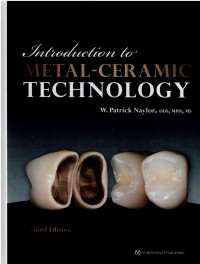 Image of Introduction to :  Metal - Ceramic Technology