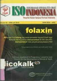 Image of ISO : Informasi Spesialite Obat Indonesia